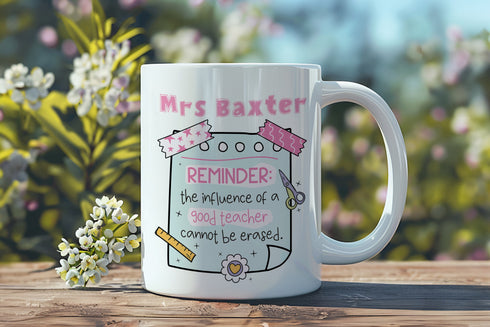 Personalised Thank You mug, teacher Gift ideas , Personalised Mug, The Influence of a Good Teacher