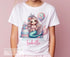 Personalised Mermaid Birthday T-Shirt, Birthday Girl, ANY AGE - Cotton White Top, any number any age
