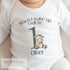 Personalised When I Wake Up I Will Be One Sleepsuit and vest, Grey Cow First Birthday Outfit.
