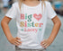 Promoted to Big Sister Heart Design White Personalised Cotton T-Shirt, Big Sister Top, Big Sister Gift, Pregnancy Announcement, Pastel Color