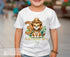 Personalised Jungle Lion Birthday T-Shirt ANY AGE - Cotton White Top, Any Age, Safari Party Top, King of the Jungle
