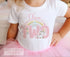 Personalised Unicorn Birthday T-shirt - Unicorn and Rainbow, Name is ONE First Birthday, Two Three Four Five Sixth Birthday