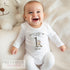 Personalised When I Wake Up I Will Be One Sleepsuit and vest, Grey Cow First Birthday Outfit.