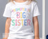 Big Sister T-Shirt – Personalised Cotton Kids Tee with Pastel Heart Design