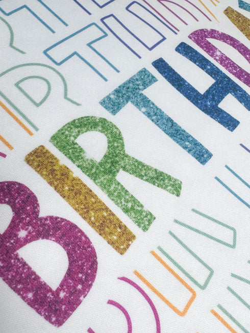 Birthday Girl Glitter Effect T-shirt - Colourful Birthday Tee, Birthday Keepsake T-shirt, Children's Birthday Gift