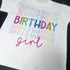Birthday Girl Glitter Effect T-shirt - Colourful Birthday Tee, Birthday Keepsake T-shirt, Children's Birthday Gift