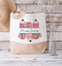 Thank You Teacher Gift, Personalised Cotton Jute Tote Bag - Available in medium and XL, Pink Pencils and Teachers name
