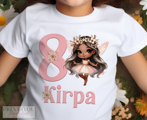 Personalised Fairy Birthday T-Shirt - Any Age