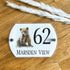 Personalised Acrylic External Door Number Plates Plaques Brown baby Bear