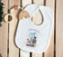 Baby's Boys First Christmas Personalised Bib, Vest and Sleepsuit Cotton Set - Perfect for New baby Gift, Blue Nutcracker