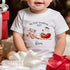 Baby's First Christmas Personalised Bib, Vest and Sleepsuit Cotton Set - Perfect for New baby Gift, Santa and Reindeer with Sleigh