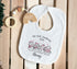 Baby's First Christmas Personalised Bib, Vest and Sleepsuit Cotton Set - Perfect for New baby Gift, Pink Snowmen