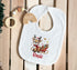 Baby's First Christmas Personalised Bib, Vest and Sleepsuit Cotton Set - Perfect for New baby Gift, Blue Snowmen