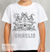 Personalised Halloween Colour In activity Kids T-shirt - with washable pens - Haunted House
