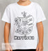 Personalised Pirate Ship Colour In activity Kids T-shirt - with washable pens