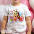 Personalised Bumble Bee Birthday T-Shirt ANY AGE - Cotton White Top, Any Age, Pink Girls Bumble Bee Party Top