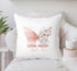 Personalised "Little Sister" Butterfly Cushion with Name - Super Soft Custom Pillow 40x40 cm - Includes Insert - Washable with Robust Zip