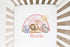 Personalised Cotton Cot Sheet, 100% Cotton, Cot or Cot Bed, Nursery décor, Babies Bedding, Pink Safari Rainbow