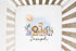 Personalised Cotton Cot Sheet, 100% Cotton, Cot or Cot Bed, Nursery décor, Babies Bedding, Safari Animals