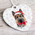 Personalised German Shepherd Dog Christmas Decoration - Customisable Pet Ornament with Gift Box Option - Heart Shaped Keepsake