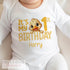 Personalised First Birthday One T-shirt, Yellow Duck First Birthday Outfit. Numbers One and Two, First and Second Birthday, Any number