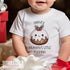 Baby's First Christmas Personalised T-shirt, Bib, Vest and Sleepsuit Cotton Set - Perfect for New baby Gift, Mummy's Little Pudding