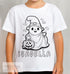 Personalised Halloween Colour In activity Kids T-shirt - with washable pens - Scary Ghost