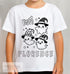 Personalised Halloween Colour In activity Kids T-shirt - with washable pens - Scary Ghost ND2
