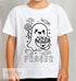 Personalised Halloween Colour In activity Kids T-shirt - with washable pens - Scary Ghost ND3