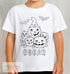 Personalised Halloween Colour In activity Kids T-shirt - with washable pens - Mixed Pumpkins