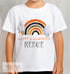 Personalised Halloween T-Shirt for Kids - Orange Ghost Rainbow Printed Cotton Tee - Spooky Graphic Shirt for Children
