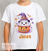 Personalised Halloween T-Shirt for Kids - Pumpkin and Ghost Printed Cotton Tee - Spooky Graphic Shirt for Children