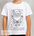 Personalised Santa Father Christmas Reindeer Colour In activity Kids T-shirt - with washable pens - stocking fillers, Christmas Eve Box