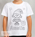 Personalised Christmas Girl Elf Colour In activity Kids T-shirt - with washable pens - stocking fillers, Christmas Eve Box, Gift from Elf