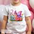 Personalised Butterfly Birthday T-Shirt ANY AGE - Cotton White Top, Any Age, Pink Girls Butterfly Party Top