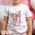 Personalised Pink Fairy Birthday T-Shirt ANY AGE - Cotton White Top, Any Age, Girls Fairy Party Top