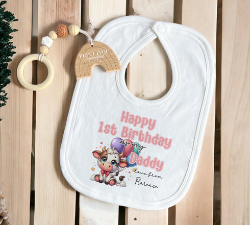 Happy Birthday Mummy or Daddy, 1st Birthday as My Mummy, 1st Birthday as My Daddy, Sleepsuit Baby grow Bodysuit Vest, Mum Dad Birthday