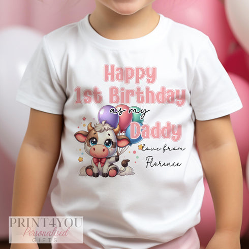 Happy Birthday Mummy or Daddy, 1st Birthday as My Mummy, 1st Birthday as My Daddy, Sleepsuit Baby grow Bodysuit Vest, Mum Dad Birthday