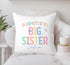 Personalised "Promoted to Big Sister" Cushion with Name - Super Soft Custom Pillow 40x40 cm - Includes Insert - Washable with Robust Zip