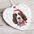Personalised Springer Spaniel Dog Christmas Decoration - Customisable Pet Ornament with Gift Box Option - Heart Shaped Keepsake