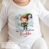 Baby's First Christmas Personalised Bib, Vest and Sleepsuit Cotton Set - Perfect for New baby Gift, Christmas Elf