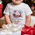 Baby's First Christmas Personalised Bib, Vest and Sleepsuit Cotton Set - Perfect for New baby Gift, Santa on a Sleigh