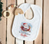 Baby's First Christmas Personalised Bib, Vest and Sleepsuit Cotton Set - Perfect for New baby Gift, Santa on a Sleigh