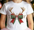 Children's Lapland T-Shirt - Unisex Design, Exclusive Reindeer Bow and Antlers with Gold effect printed Lapland