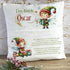 Personalised Elf Christmas Cushion, Elf Return, I'm back Pocket Bed Pillow. Christmas Cushion