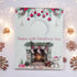 Christmas Countdown Board, aluminium wipe clean, Reindeer Bear and Fireplace Design