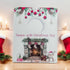 Christmas Countdown Board, aluminium wipe clean, Reindeer Bear and Fireplace Design