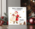 Personalised Christmas Card, Santa and Sack, Card for Daughter, Sister, Niece, Nephew, Grandaughter, Son, Cousin, Brother, Nephew, Grandson