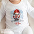 Baby's First Christmas Personalised Bib, Vest and Sleepsuit Cotton Set - Perfect for New baby Gift, Santa Xmas Gnome