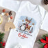 Baby's First Christmas Personalised Bib, Vest and Sleepsuit Cotton Set - Perfect for New baby Gift, Christmas Reindeer and Penguin